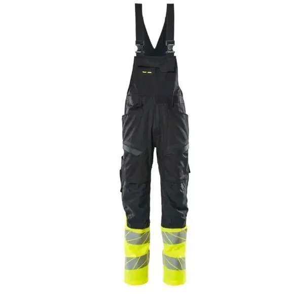 Mascot Mens‎ Hi Vis Brace Kneepad Bib Sz 42.5 Pockets Cordura 19669-236 Workwear